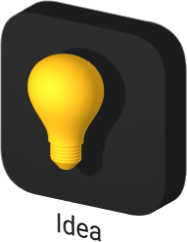 3D idea app icon
